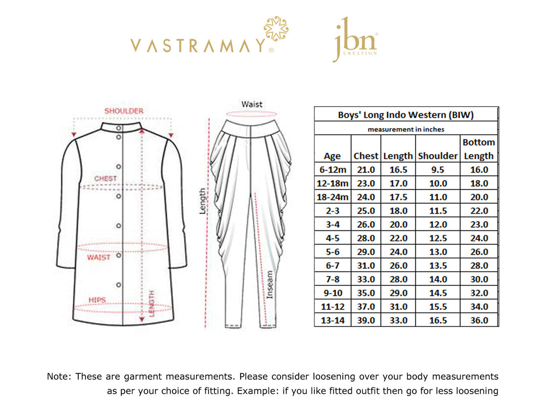 VASTRAMAY Boys' Turquoise Blue  Silk Blend Sherwani - qivii