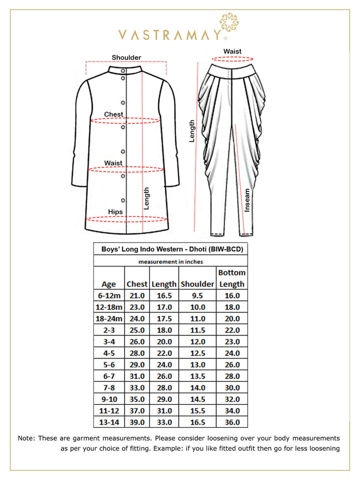VASTRAMAY Boys' Grey Silk Blend Sherwani - qivii