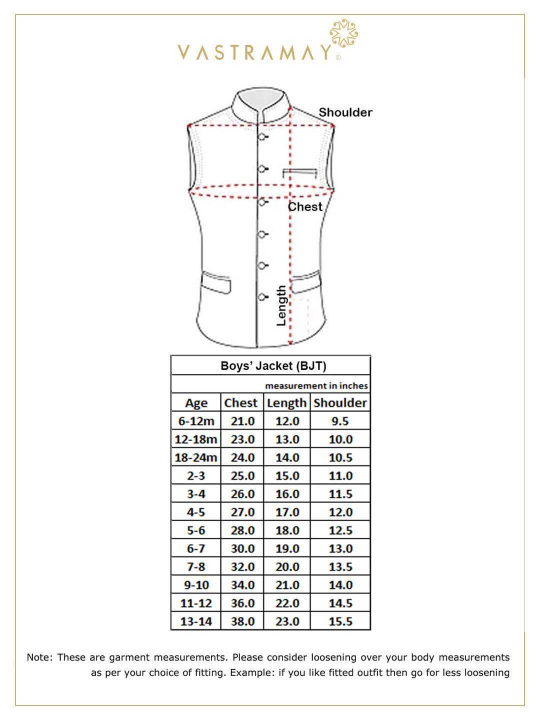VASTRAMAY Boys Maroon Matka Silk Blend Nehru Jacket - qivii