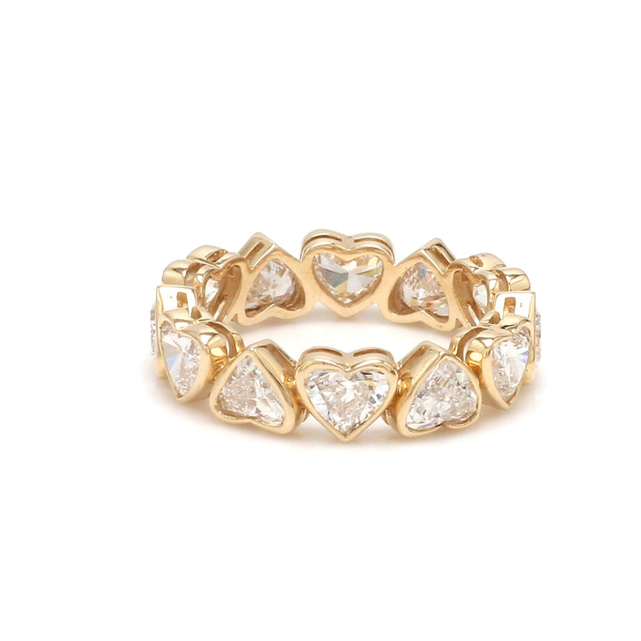 Lab Grown Diamond Heart Eternity Ring - qivii