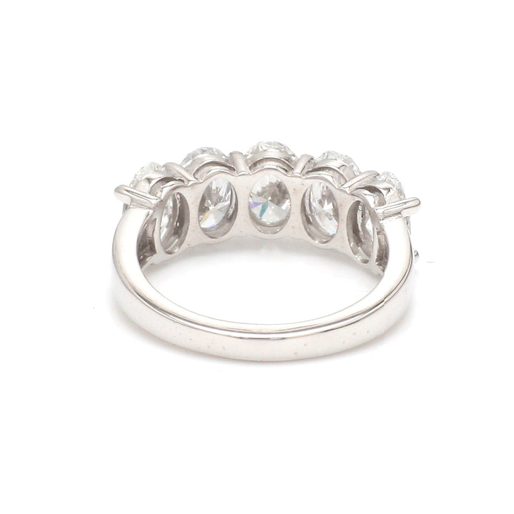 Lab Grown Diamond Oval Cut Half Ring - qivii