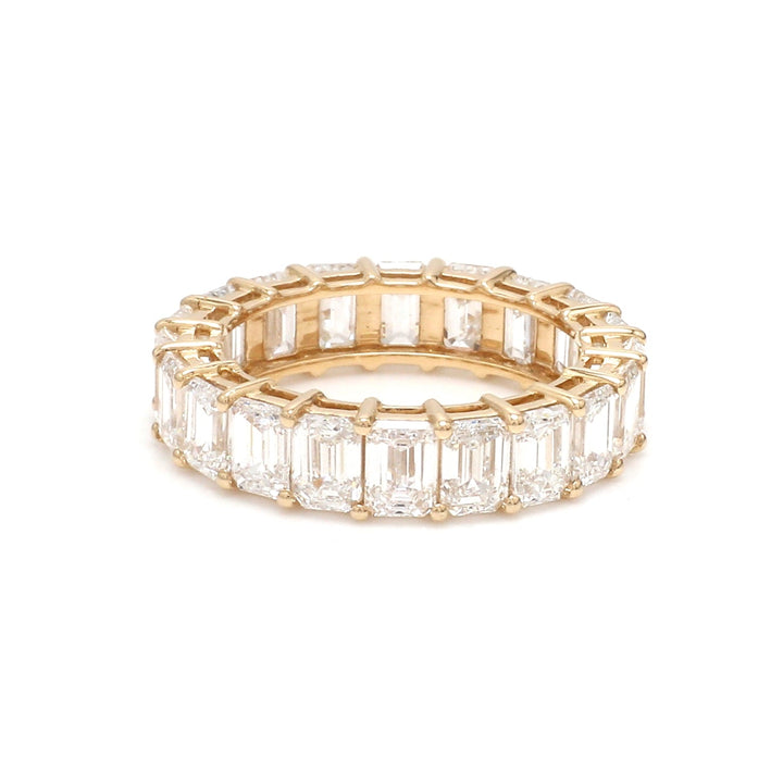 Lab Grown Diamond Emerald Cut Eternity Ring - qivii