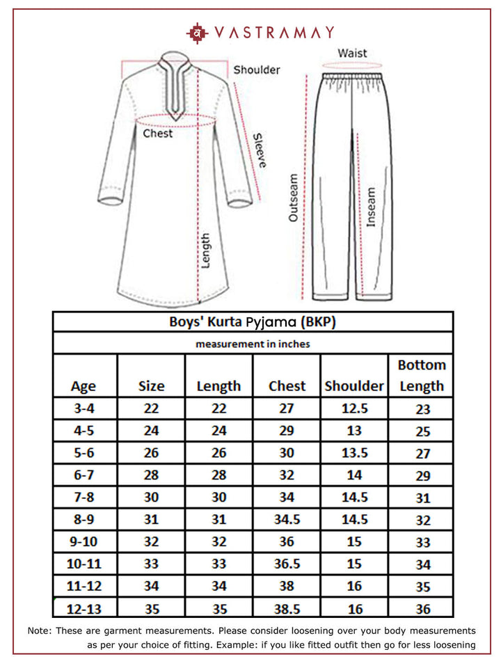 VASTRAMAY Boys' White Kurta And Pyjama Set - qivii