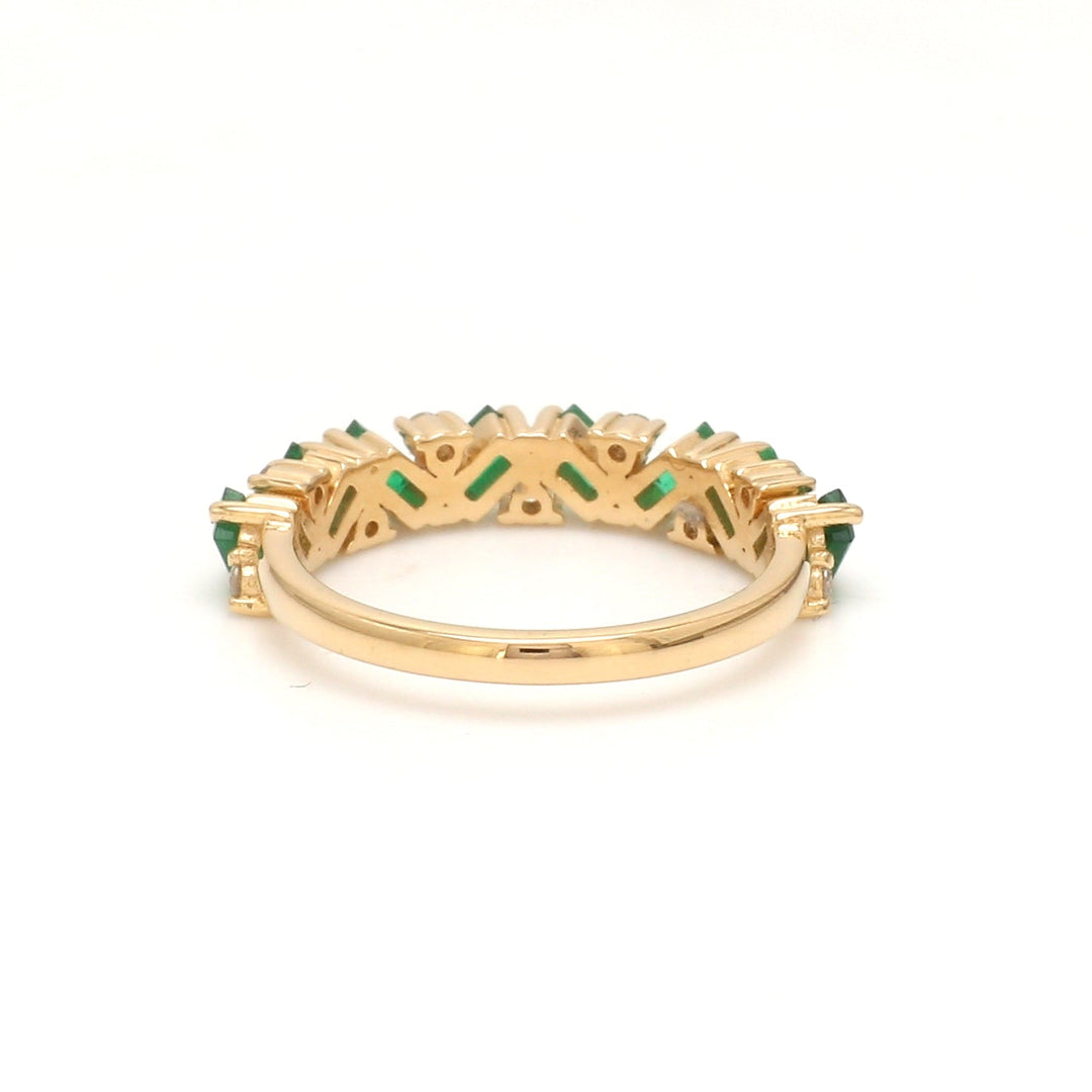 Emerald Baguette and Diamond Ring - qivii