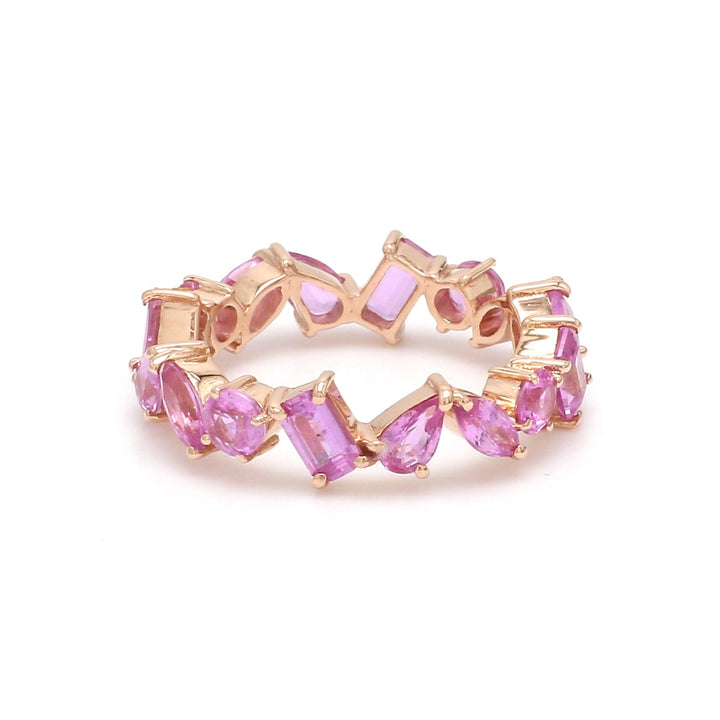 Pink Sapphire Mix Shape Ring - qivii