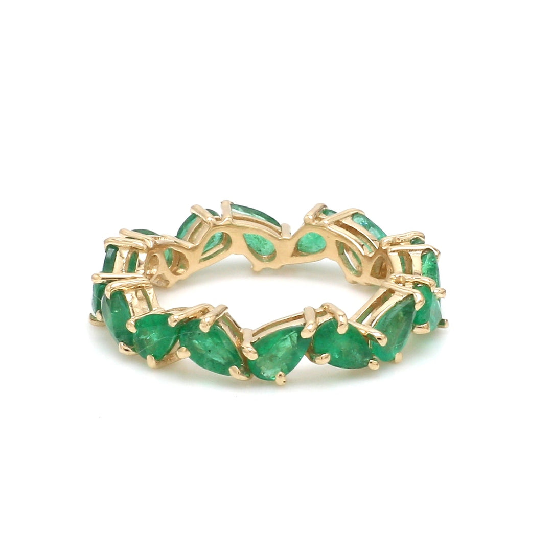 Emerald Pear Zig Zag Ring - qivii