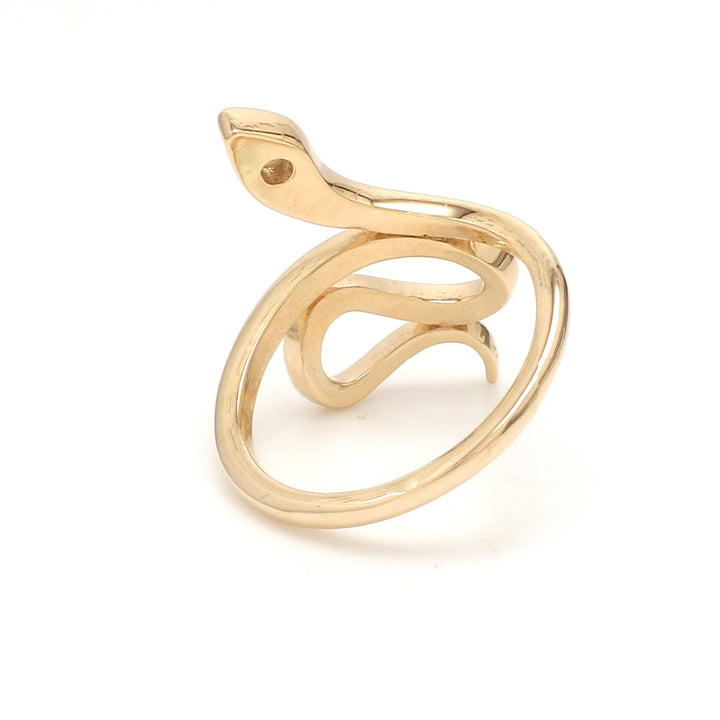 Old Mine Cut Diamond Snake Ring - qivii