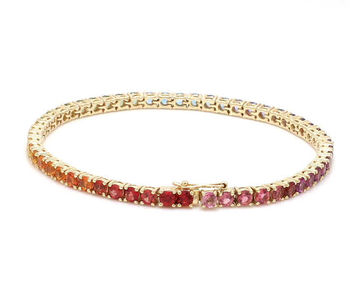 Rainbow Gemstone 3MM Bracelet - qivii