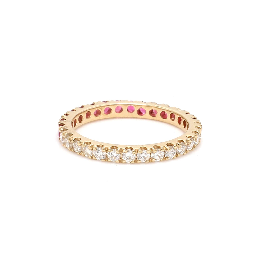 Spinal Diamond Half & Half Ring - qivii