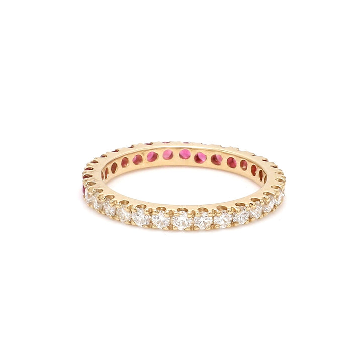 Spinal Diamond Half & Half Ring - qivii