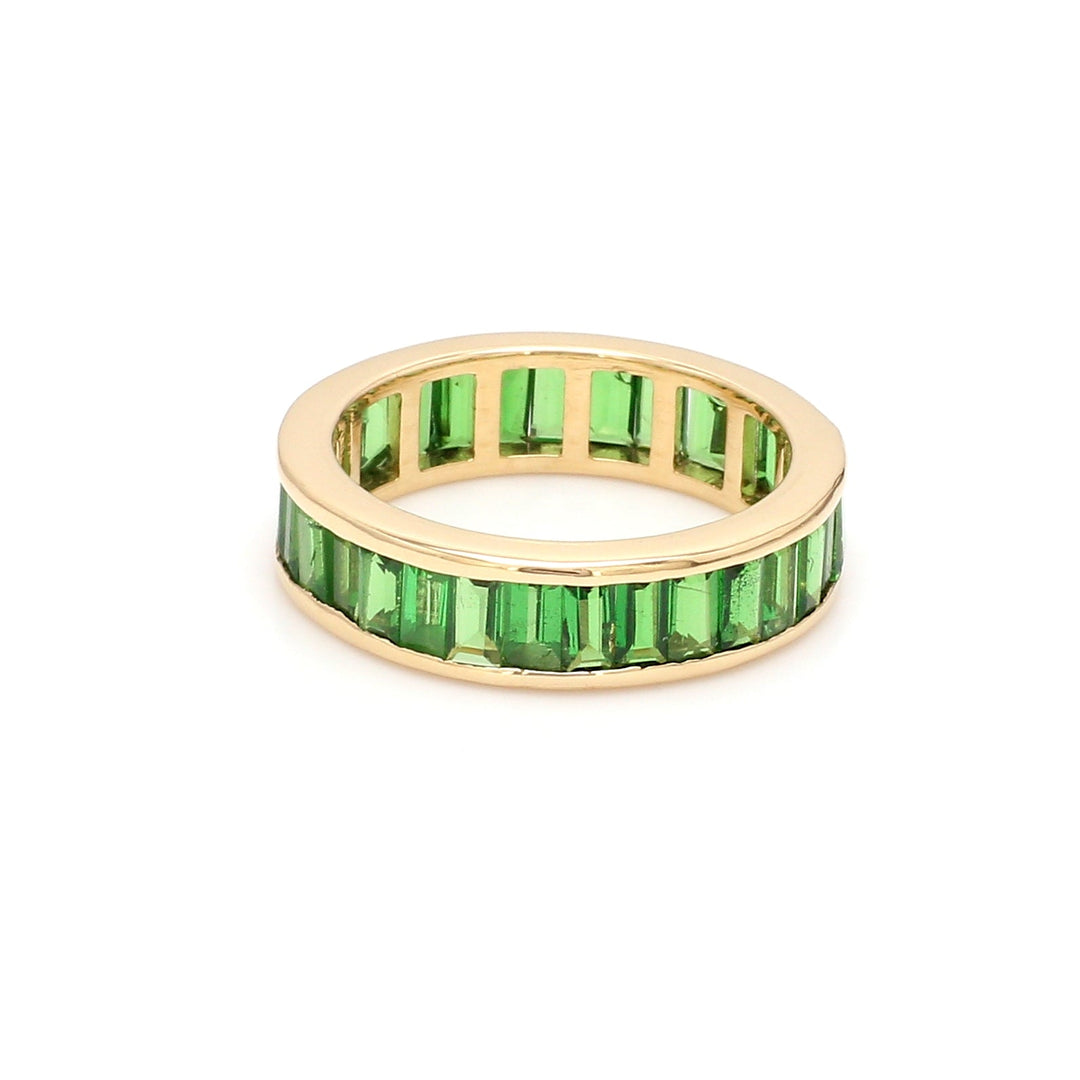 Tsavorite Baguette Channel Set Ring - qivii