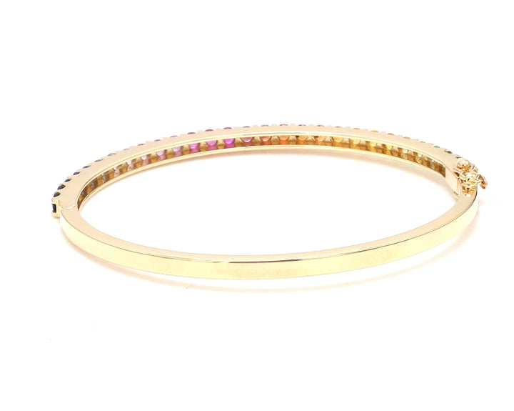 Rainbow Sapphire Round Bangle - qivii