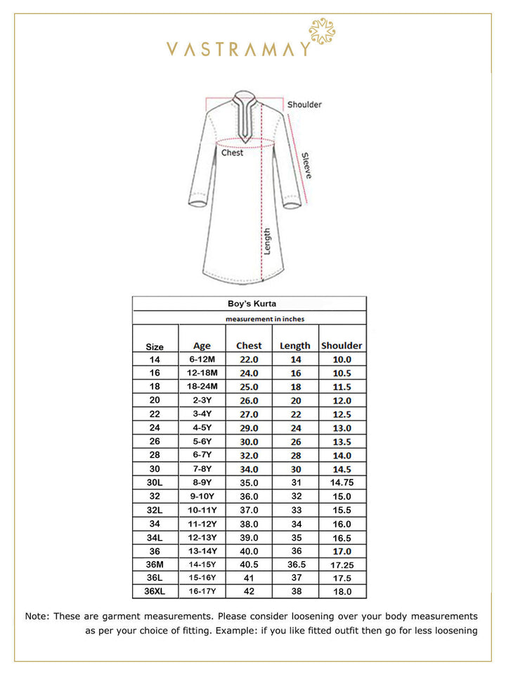 VASTRAMAY Boys' Red And White Kurta And Pyjama Set - qivii