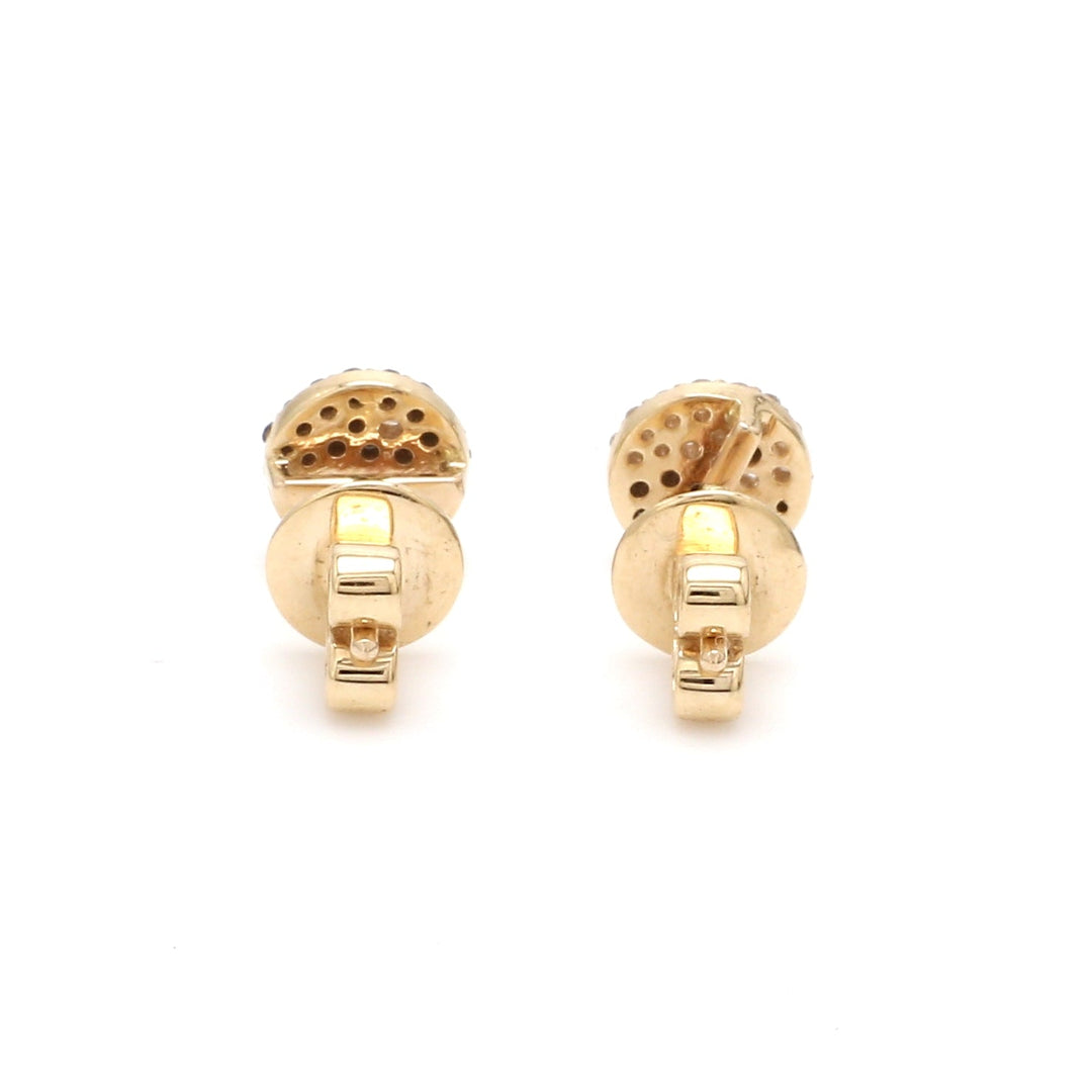 Diamond Ying Yang Studs - qivii