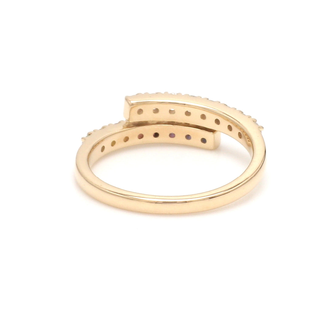 Rainbow Sapphire and Diamond Twist Ring - qivii