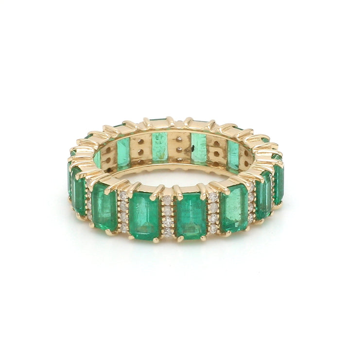 Emerald & Diamond Alternate Ring - qivii