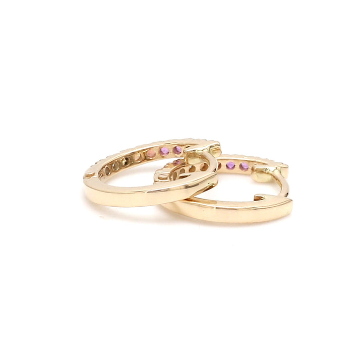 Rainbow Sapphire Mini Hoops - qivii