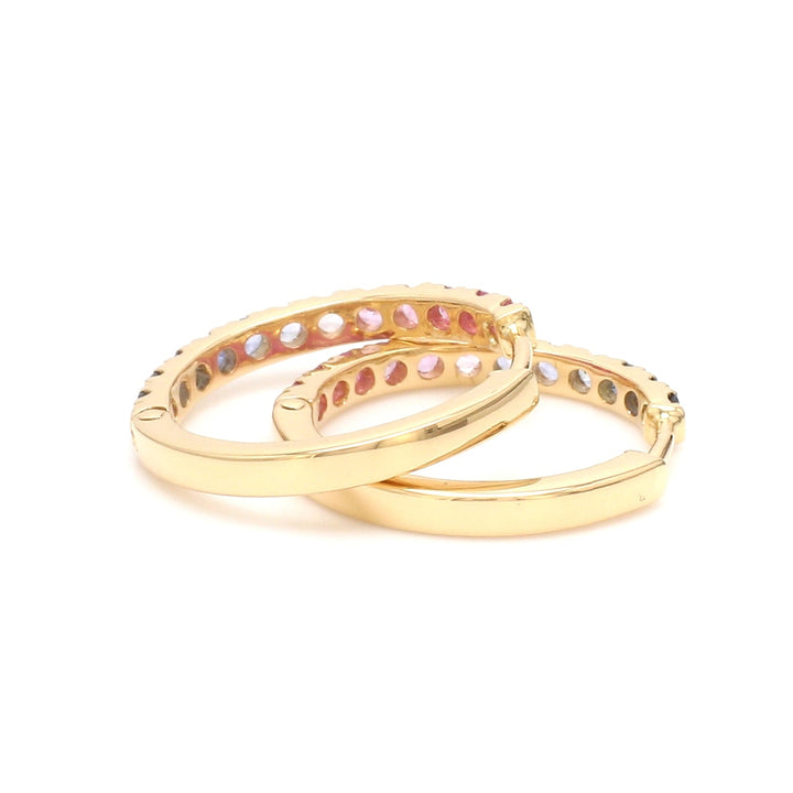 Blue Pink Ombre Mini Earrings - qivii