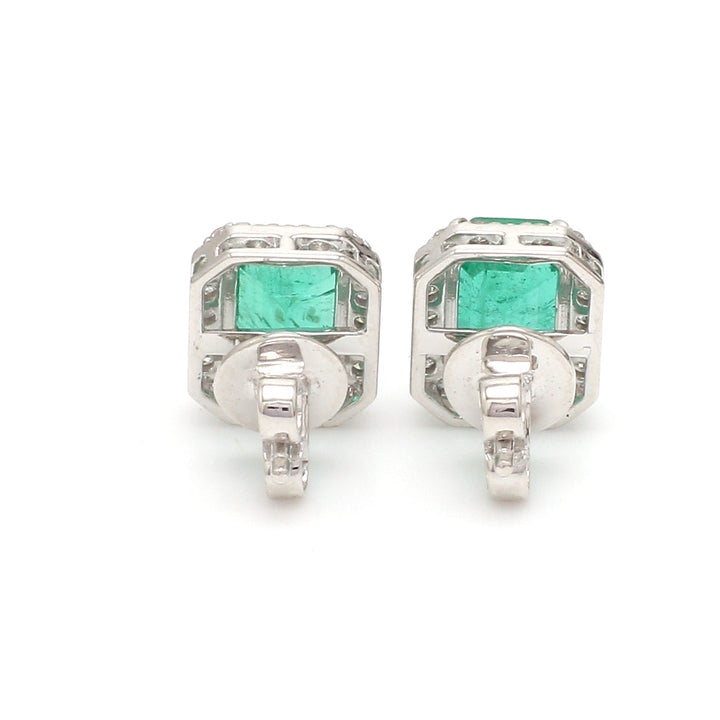 Emerald Octagon Diamond Earring - qivii