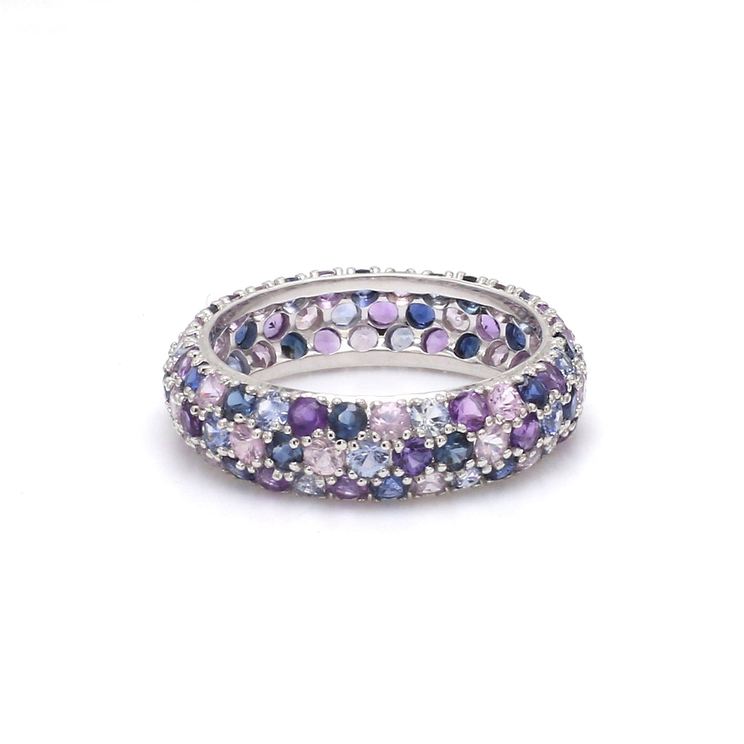 Blue Pink Purple Gemstone Ring - qivii
