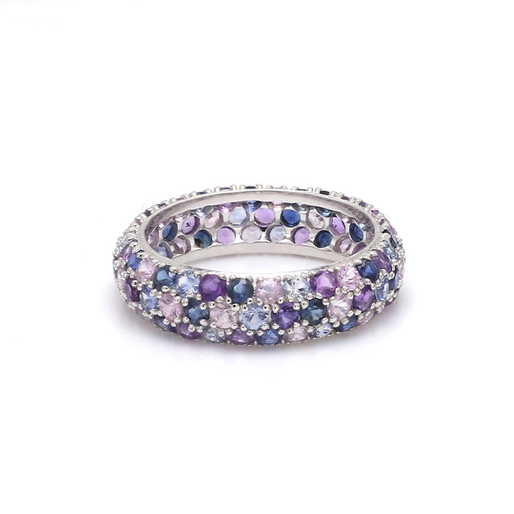 Blue Pink Purple Gemstone Ring - qivii