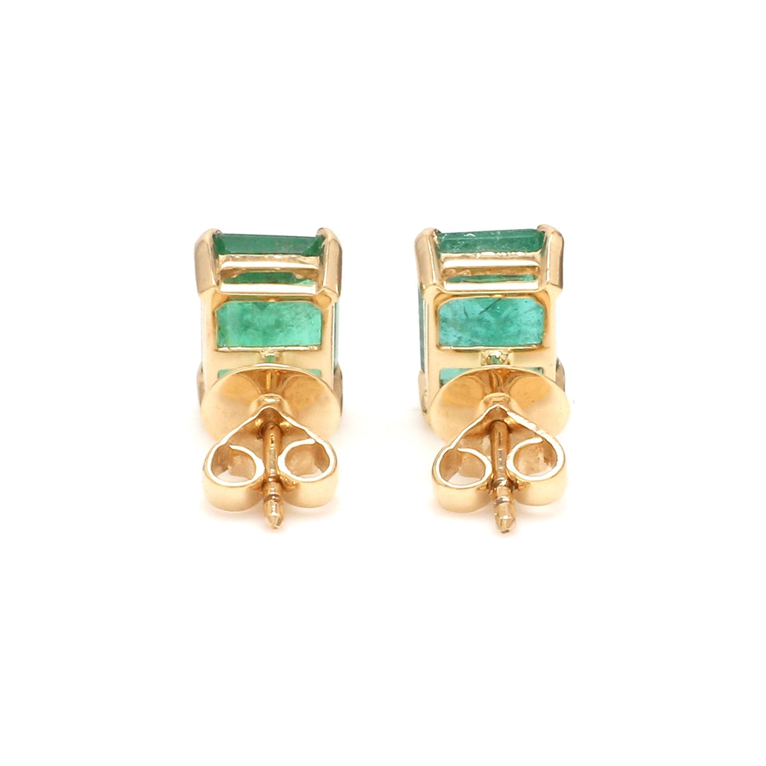 Emerald Octagon 2CTW Studs Studs - qivii
