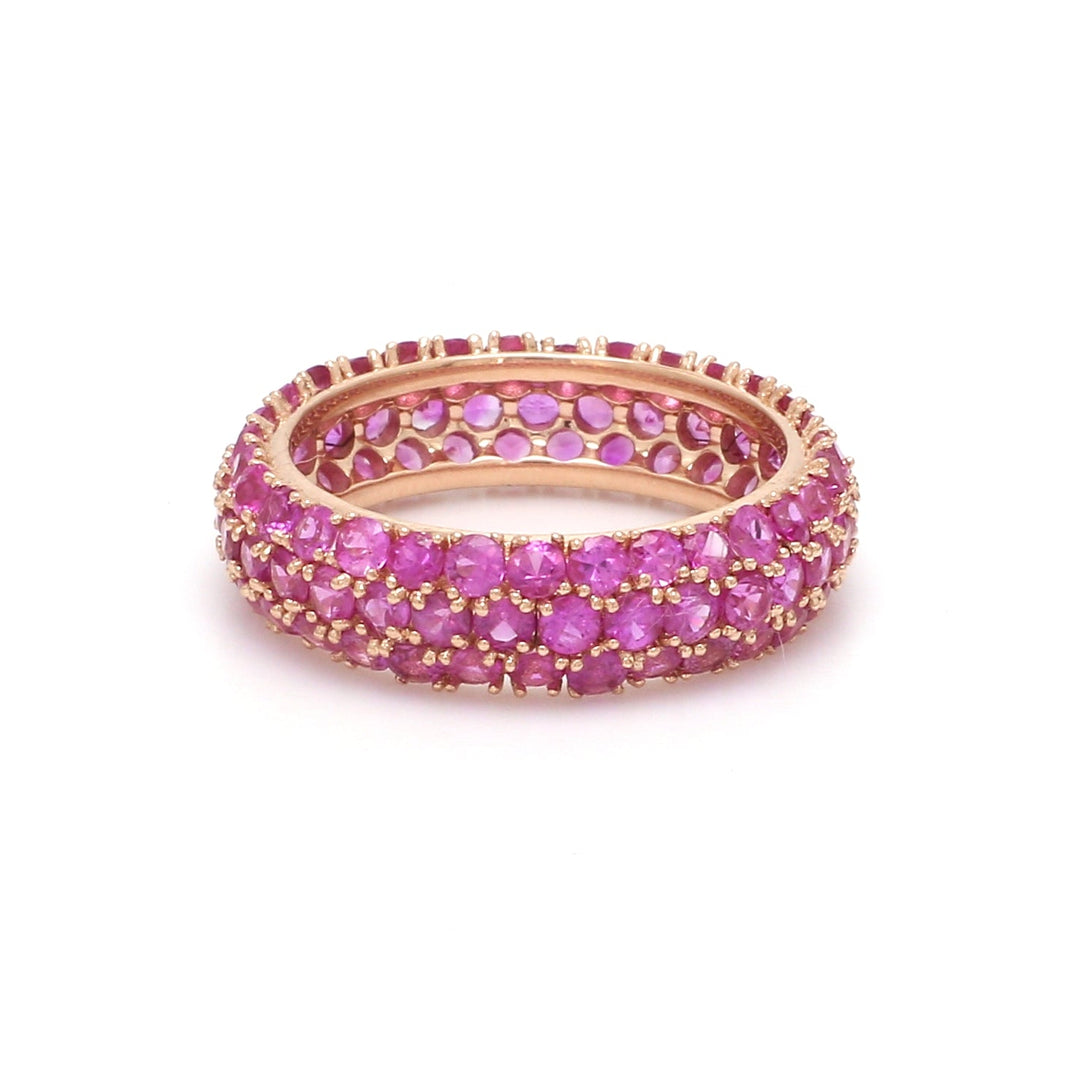 Pink Sapphire Pave Ring - qivii