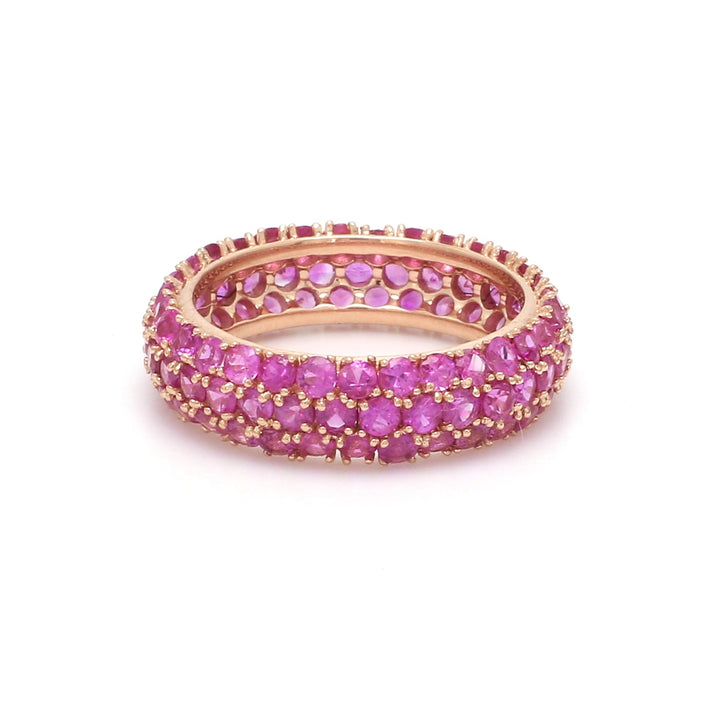 Pink Sapphire Pave Ring - qivii