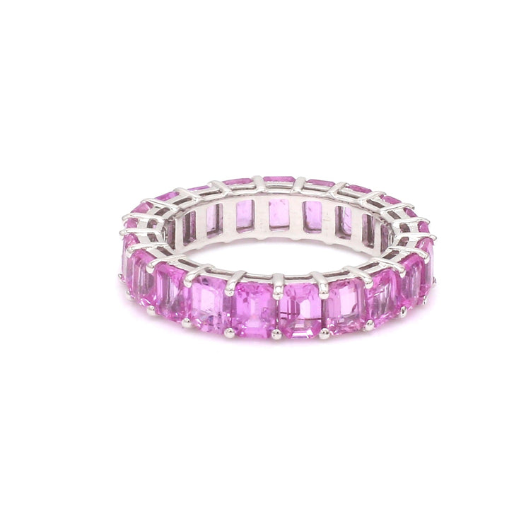 Pink Sapphire Octagon Prong Set Ring - qivii