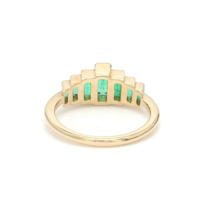 Emerald Graduating Baguette Ring - qivii