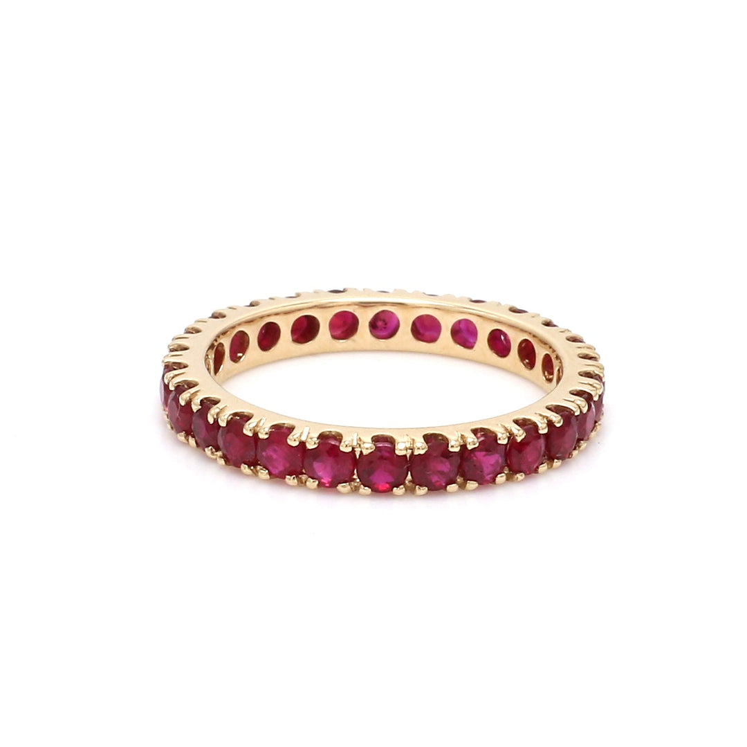 Ruby Round Eternity Ring - qivii