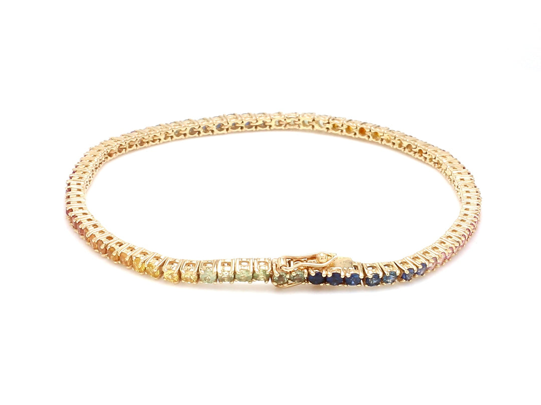 Rainbow Sapphire 2MM Bracelet - qivii
