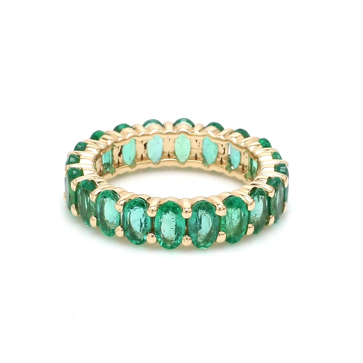 Emerald Oval Eternity Ring - qivii