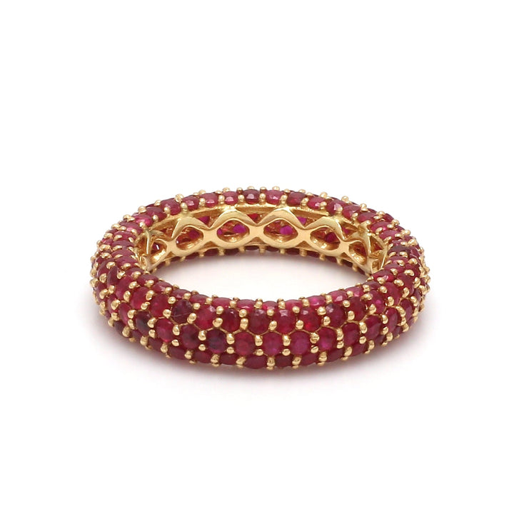 Ruby Pave Set Inside Out Ring - qivii