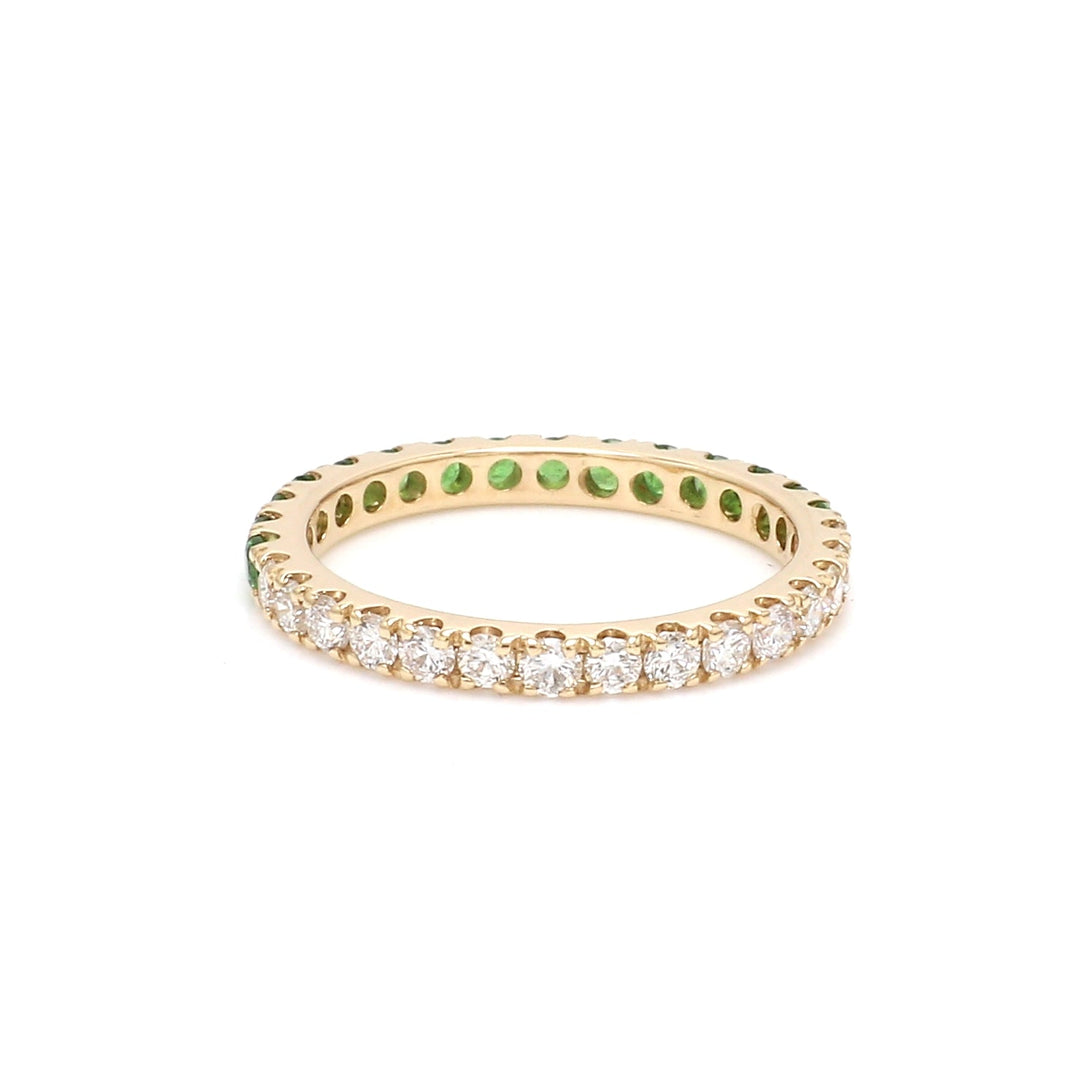Tsavorite Diamond Half & Half Ring - qivii