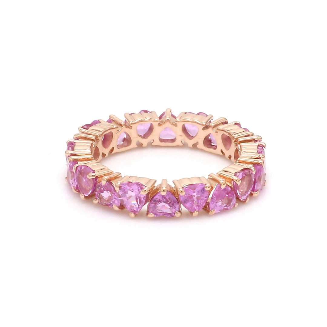 Pink Sapphire Heart Upside Down Ring - qivii