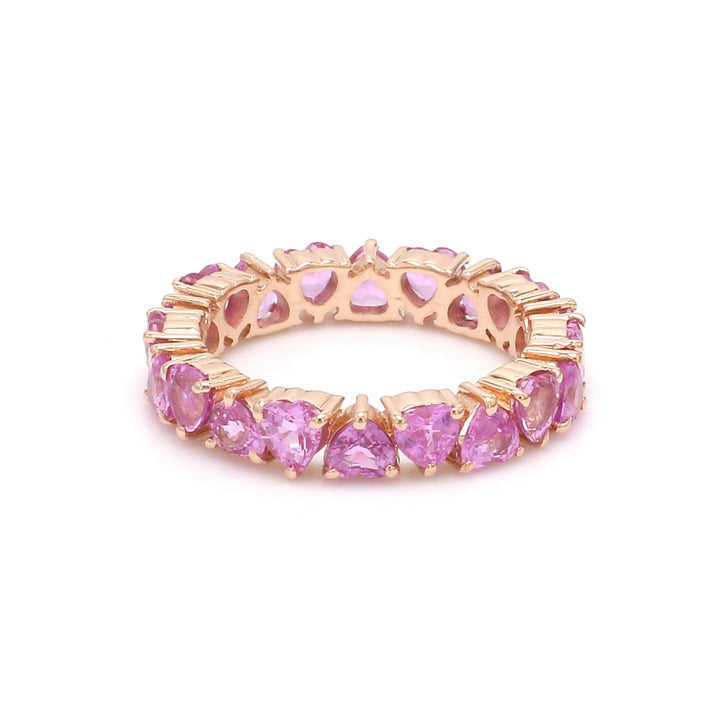 Pink Sapphire Heart Upside Down Ring - qivii