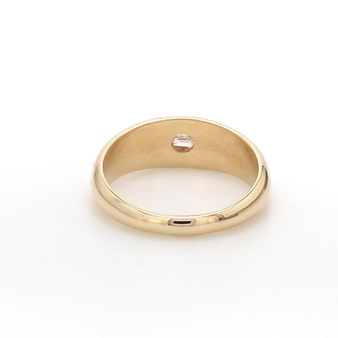 Emerald Cut Diamond Gypsy Ring - qivii