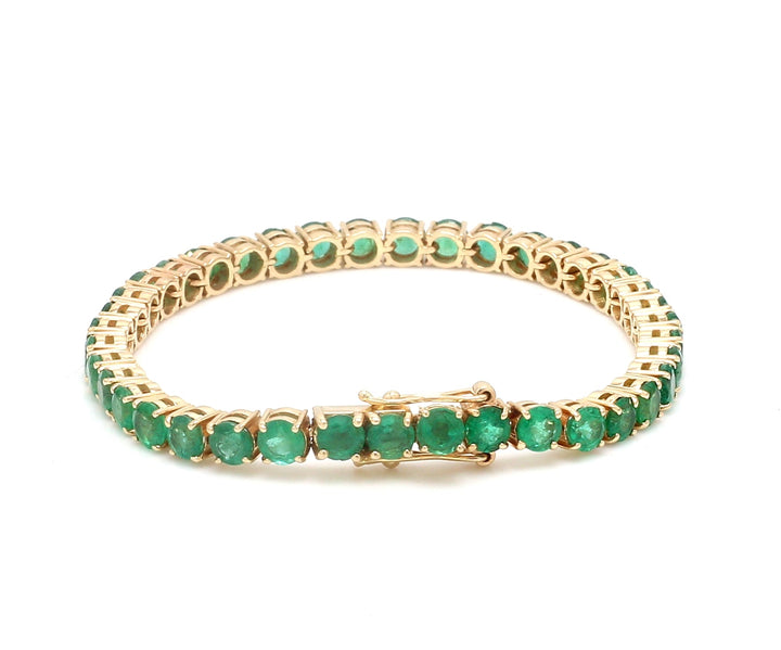 Emerald 4MM Round Tennis Bracelet - qivii