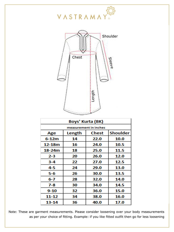 VASTRAMAY Boy's Yellow Pathani Kurta - qivii
