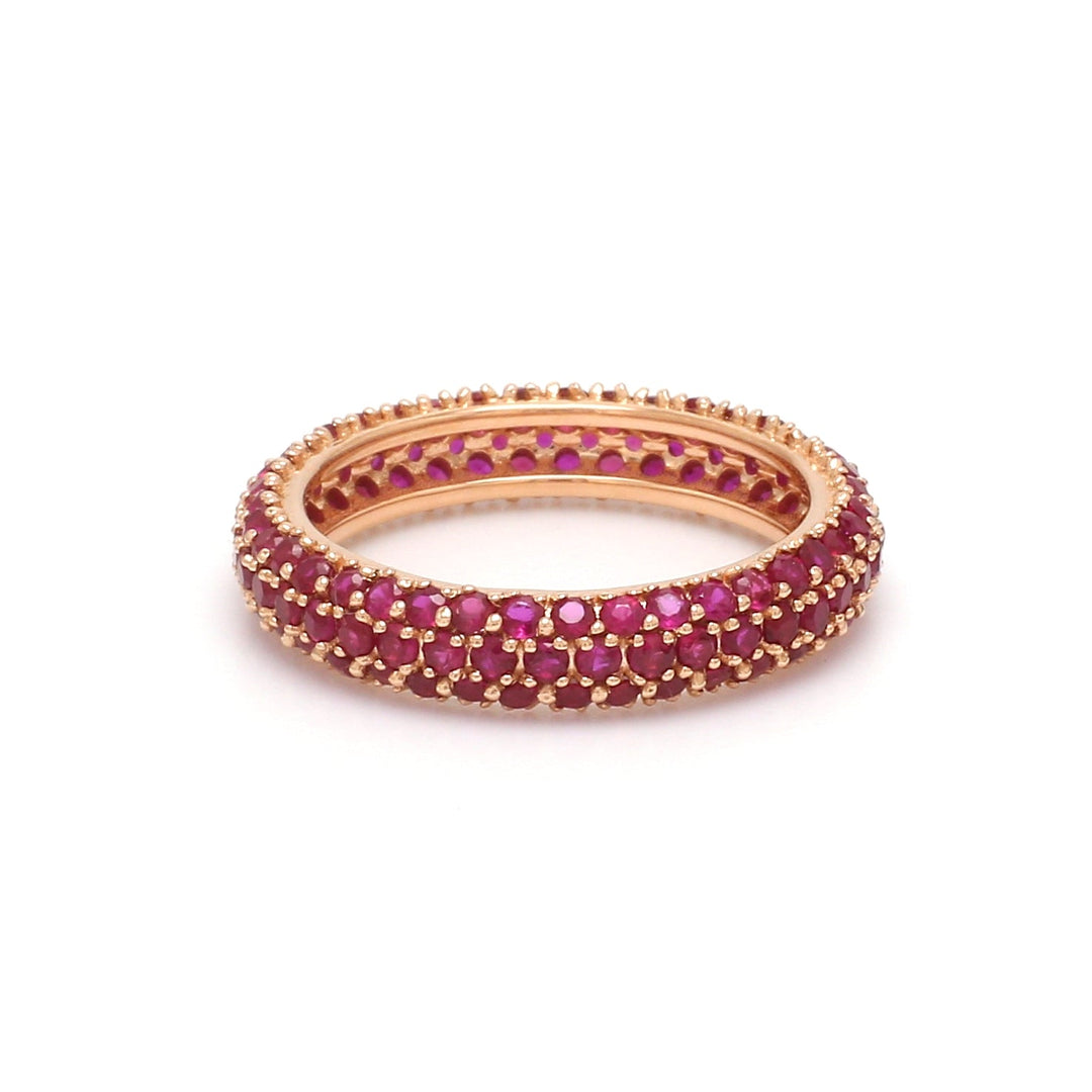 Ruby Round Pave Ring - qivii