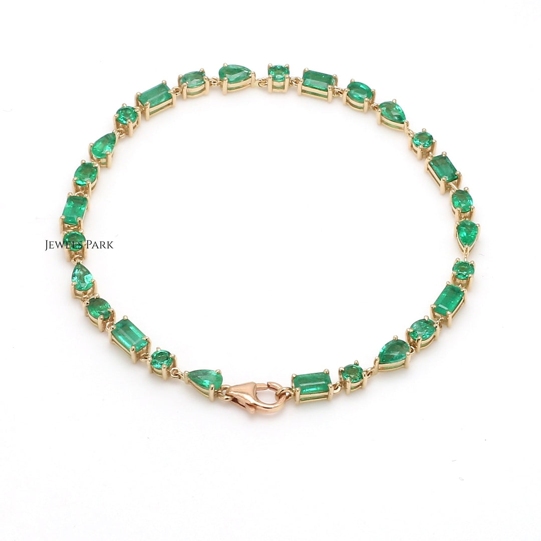 Emerald Mix Shape Bracelet - qivii