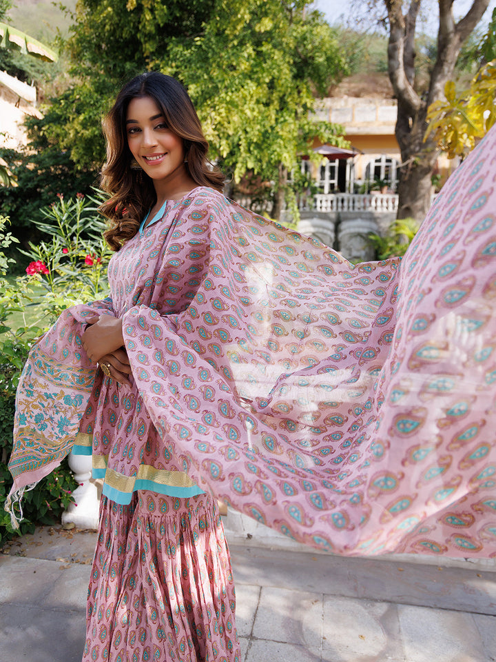 Bleached Mauve Kurta Set