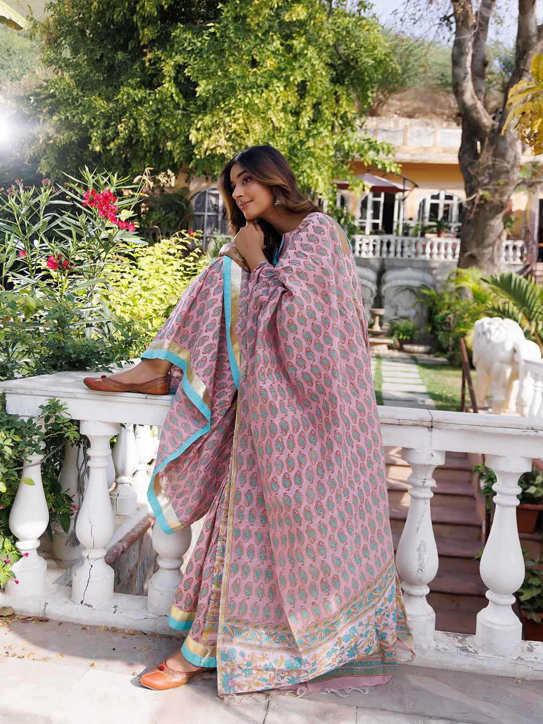 Bleached Mauve Kurta Set