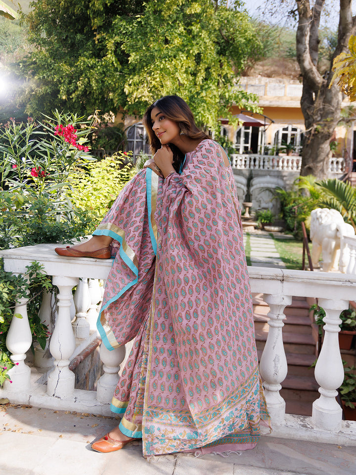 Bleached Mauve Kurta Set