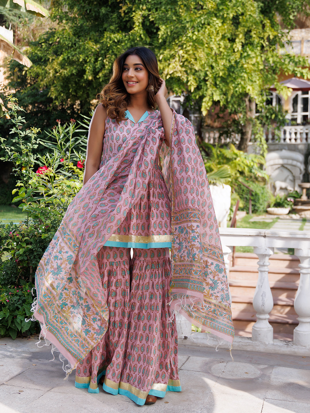 Bleached Mauve Kurta Set