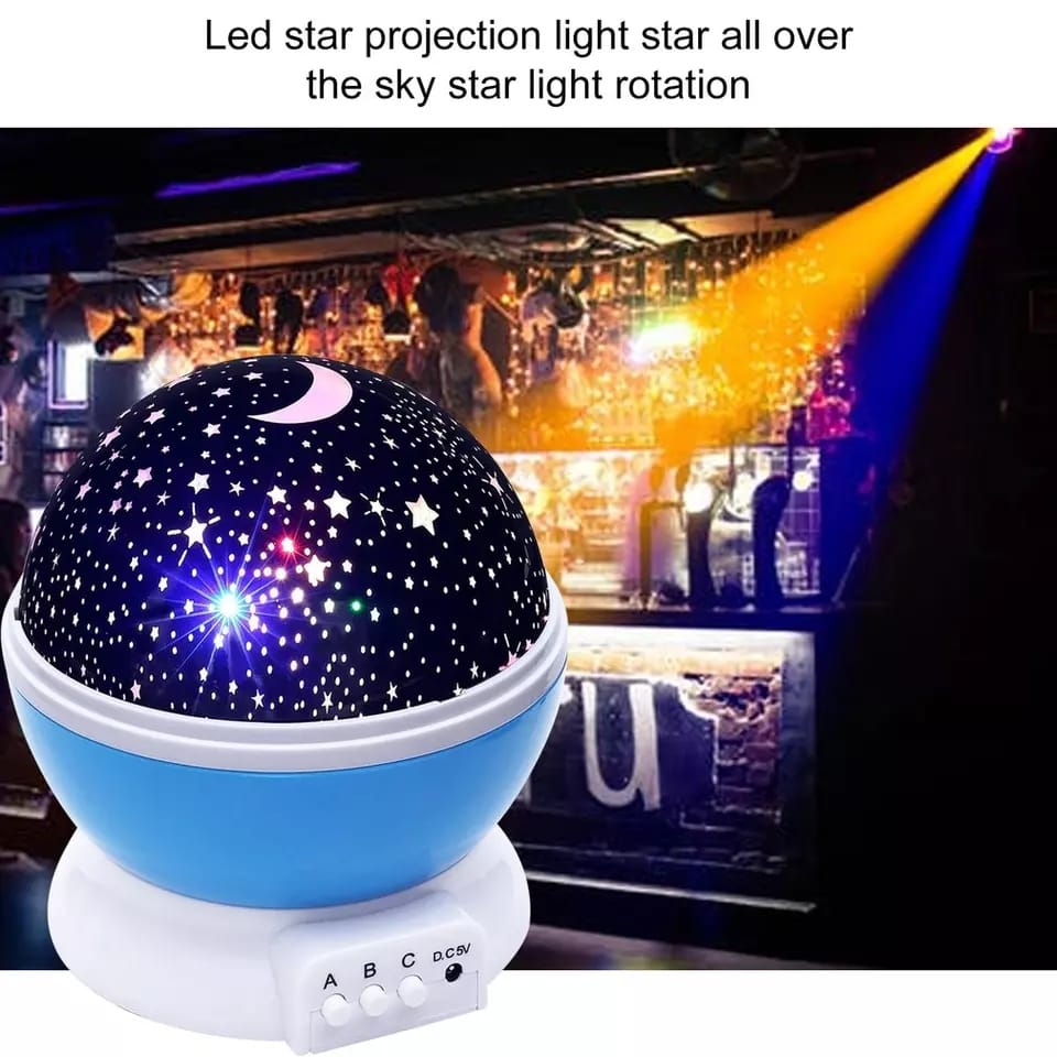 Color Changing Star Master Night Lamp – Rotating LED Galaxy Projector Light