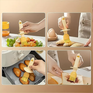 2 In 1 Oil Dispenser Bottle With Silicone Basting Brush – Kitchen Set