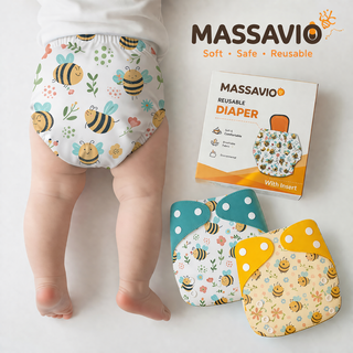 Premium Reusable Cloth Diapers for Babies  (Pack of 2)