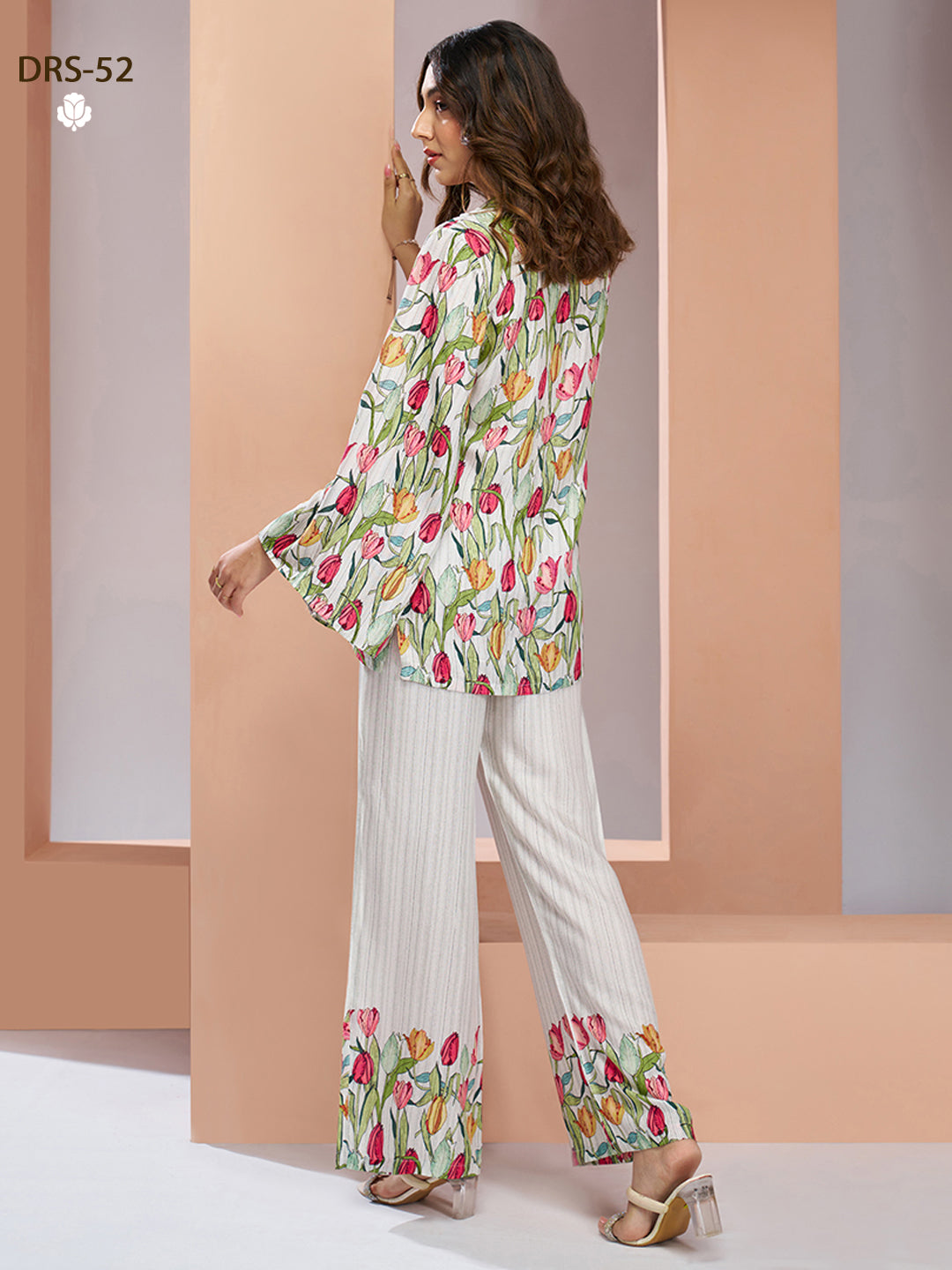 WHITE PURE MUSLIN SILK PRINTED SHIRT PANT - qivii